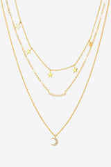 Star Moon Pendant Necklace