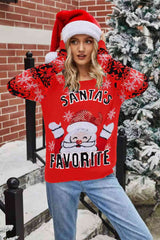 Pull col rond PRÉFÉRÉ DU PÈRE NOËL