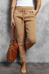 Pantalon de jogging texturé à cordon de serrage et poches