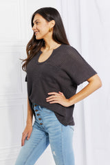 Pull jacquard à trou de serrure Zenana, taille réelle, gris