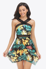 Printed Swim Dress Bottoms Set