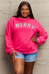 Sweat-shirt graphique MERRY taille réelle Simply Love