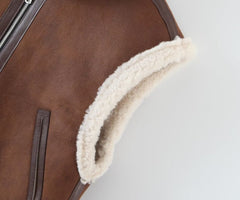 Wind Wildleder Lammwolle Weste Mantel