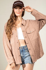 Strickjacke mit großer Tasche und Twist