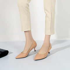 Chaussures à talons hauts et fins à double sens pour femmes, à bout peu profond