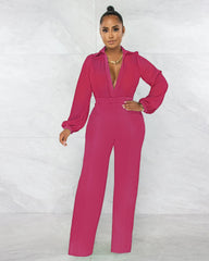 Durchsichtiger Chiffon-Strick-Jumpsuit