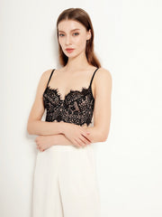 Bralette, kleiner Sling-Spitzen-Dessous, weicher Bügel, Push-up, große Brust, kleiner, dünner, U-förmiger rückenfreier BH