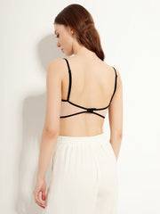 Bralette, kleiner Sling-Spitzen-Dessous, weicher Bügel, Push-up, große Brust, kleiner, dünner, U-förmiger rückenfreier BH