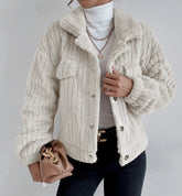 Kragen mit Samt Komfort Casual Thickened Fleece Mantel