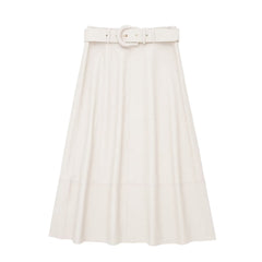 Minority Casual Faux Leather High Waist Skirt