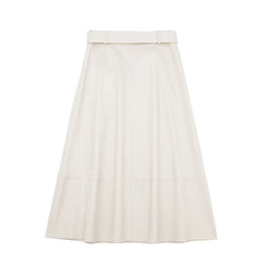 Minority Casual Faux Leather High Waist Skirt