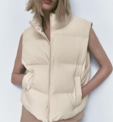 Kurze Baumwolljacke Weste Jacke Mantel