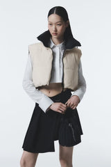 Reversible Cotton-Padded Coat Vest Jacket Coat
