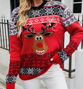 Pull de Noël à tête de cerf