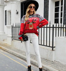 Pull de Noël à tête de cerf