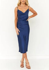 Satin Mid Length Cami Dress