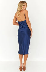 Satin Mid Length Cami Dress