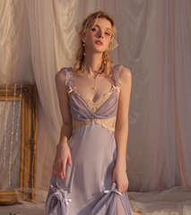 Casual Slip Nightdress Backless Solid Color Private Room Temptation Homewear