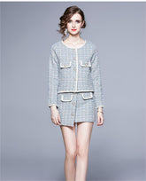 Tweed Suit Suit Dress Temperament Two Piece Set