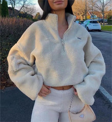 Manteau pull ample à cordon court