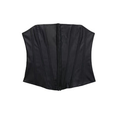 Faux Leather Corset Vest Top