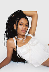 Knitted Lace up Bow Suspenders Vest White Liner Boning Corset Waist Top