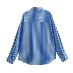 Early Leaf Positioning Printed Shirt Single Breasted Top