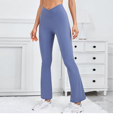 Bell Bottom Pants Skinny Yoga Pants Stretchy High Waist Slimming Trousers Hip Lifting Outer Wear