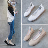 Chaussures plates et souples pour femmes, en tendon de bœuf, élégantes