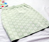 A line High Waist Hip Skirt Knitted Daisy Skirt Ultra Short Slim Fit Mini Skirt