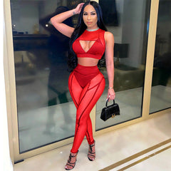 Mesh Two Piece Suit