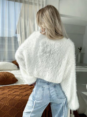 Fall Long Sleeve Solid Short Cardigans