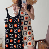 Bohemian Vintage Crochet Strap Dress
