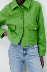 Veste en laine douce décontractée de style urbain