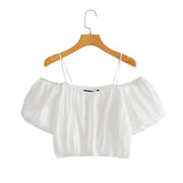 Plissiertes, raffiniertes, stilvolles, einfarbiges, schulterfreies Camisole-Oberteil