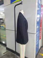 Fashionable Fringed Jacquard Blazer