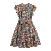 Multi Layer Ruffled A line Dress