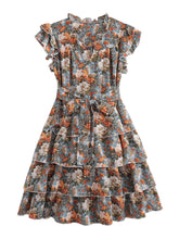 Mehrlagiges A-Linien-Kleid mit Rüschen