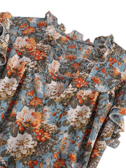 Robe trapèze à volants multicouches