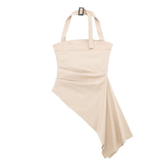 F00171437 Wear Strapless Slim Fit Irregular Asymmetric Skirt Niche Boning Corset Tube Top