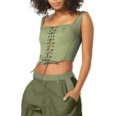 Sling-Top, schulterfreies, kurzes Top