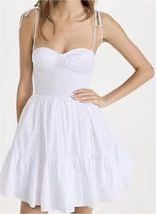 Solid Color Strap Dress Chic