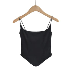 Boning Corset Waist Tight Curved Short Camisole Slim Fit Inner Wear Side Stripe Vest