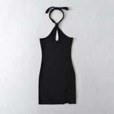 Halter Off The Shoulder Slim Dress Backless Hip Dress