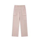 Urban Casual Golden Button Decoration Wide Leg Ankle Jeans