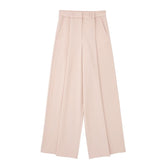 Khaki Loose Fitting Wide Leg Trousers Blazer Suit