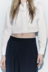 Einreihiges Langarmhemd mit Kragen