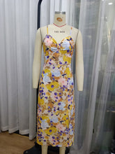 Robe trapèze à bretelles spaghetti et lacets, haut tube fendu