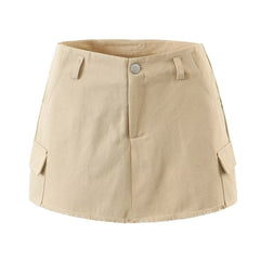 Niche Retro Anti-Exposure Slim Fit Etuirock Hohe Taille Ausgefranster Arbeitsrock