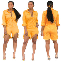 Jeans Slim Fit Casual Jumpsuit